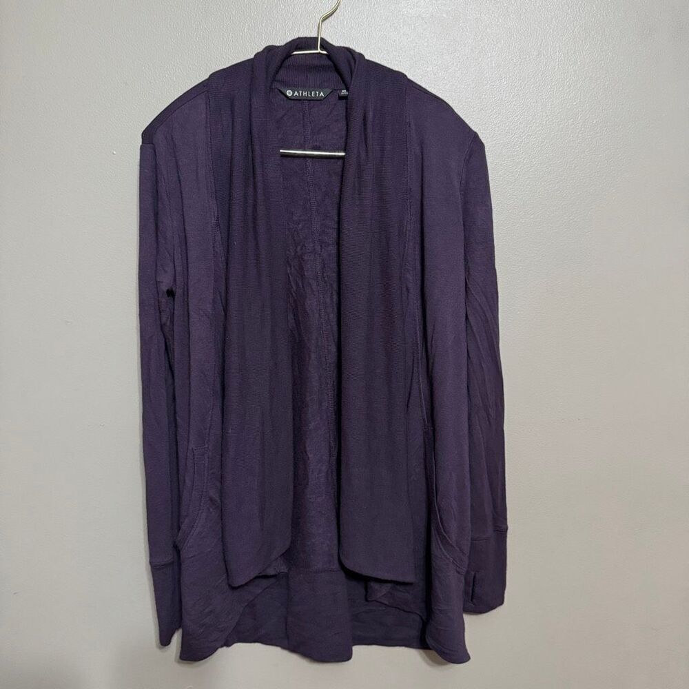 Athleta dark purple soft oversized cardigan size XS